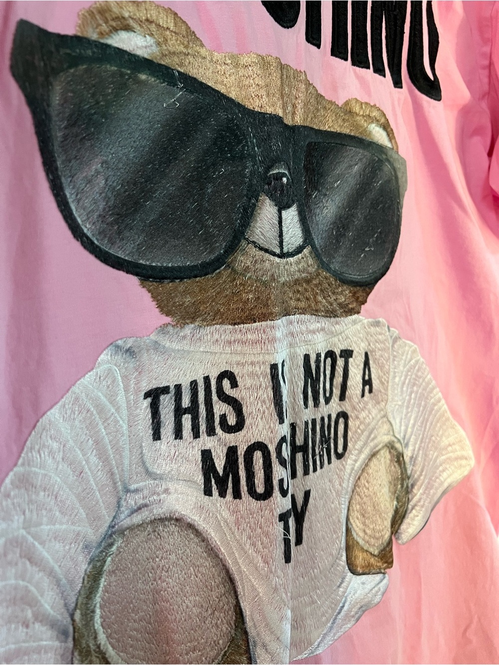 Moschino - Pink Teddy Graphic Tee 100% cotton - Picture 4 of 6